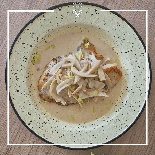 Receta con setas orellanas en filete de Tilapia